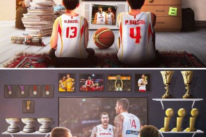 Heritage! FIBA Official micro picture: Hernan Gomes brothers “rod” Gasol brothers