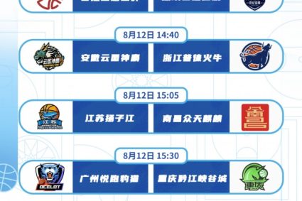 Jingjiang impression City competition area competition schedule is released! August 12-16, wonderful!